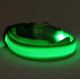 Optical fiber LED Safety pet collar USB charging green medium (32-50cm)+green pendant