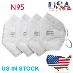 10PCS Face Ear N Grade 95 Cover Protective Respirator White US Stock Shipping 