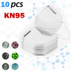 10PCS Face Ear N Grade 95 Cover Protective Respirator White US Stock Shipping 