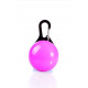 Optical fiber LED Safety pet collar USB charging pink medium (32-50cm)+pink pendant