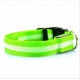 Optical fiber LED Safety pet collar USB charging green extra large (60-70cm)+green pendant