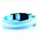 Optical fiber LED Safety pet collar USB charging blue medium (32-50cm)+blue pendant